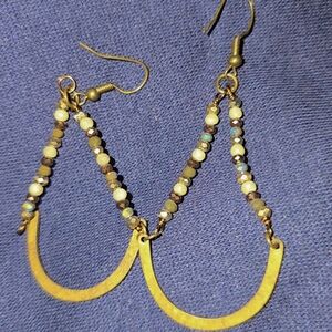 Elegant Gold Beaded Earrings